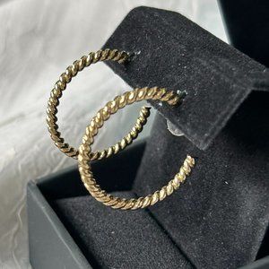 Gold Rope Hoops